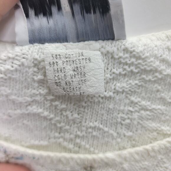 Vintage 80's Big City Dainty Flower Sweater Size S/M Chuncky - Picture 3 of 4